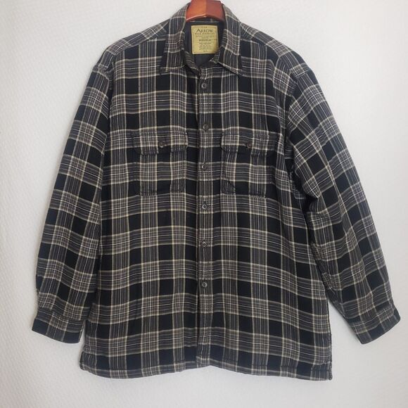 Arrow Other - Vintage Arrow‎ Blue Jean Company Flannel Quilted Work Chore Shirt Shacket. Sz L